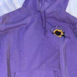 Purple sunflower hoodie